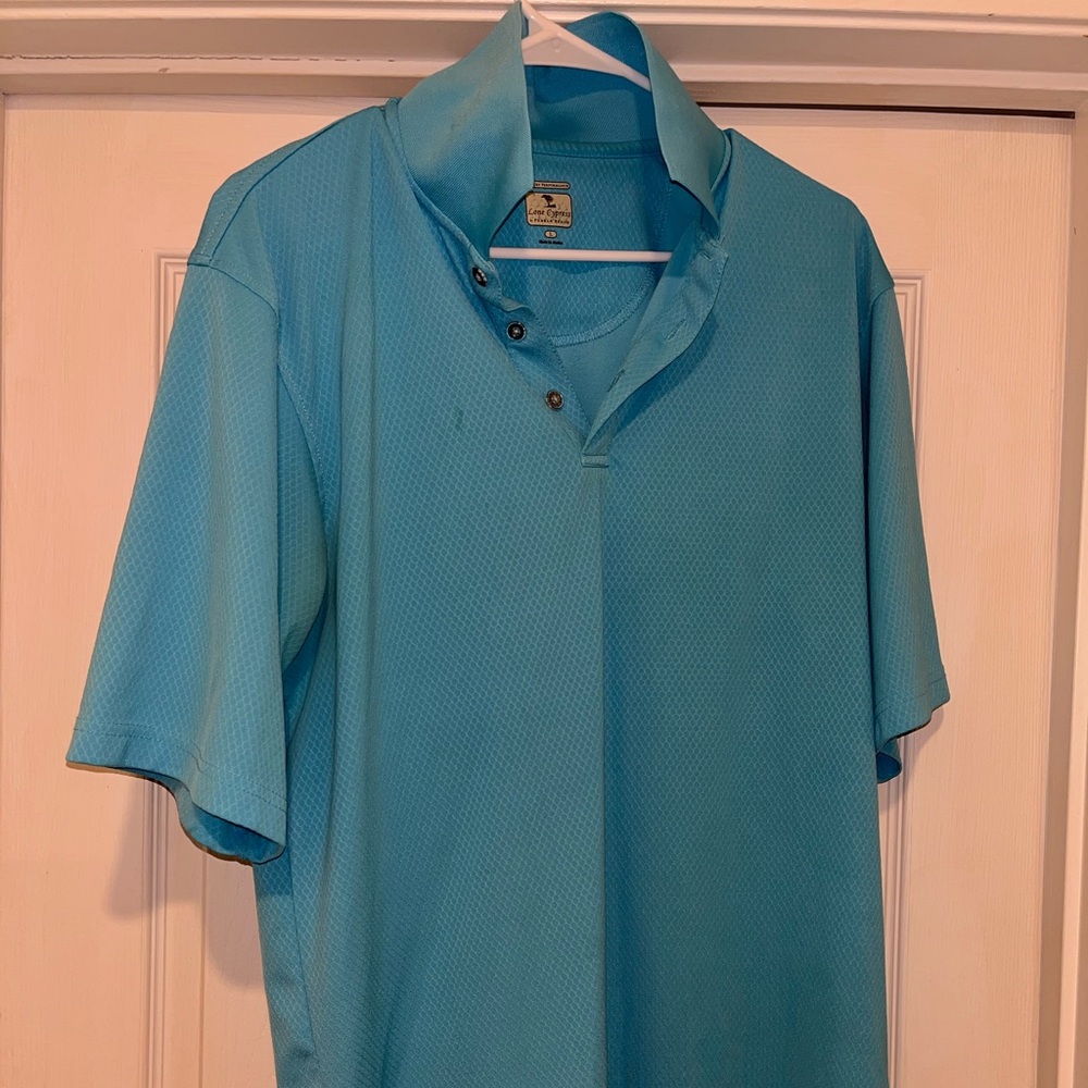 Mens Blue dry fit polo